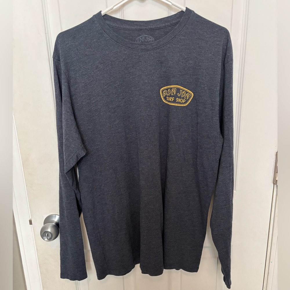 Ron Jon Long Sleeve Shirt With Front And Back Graphics Size L